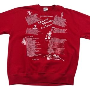 Vtg 90s Washington State Tourist Crewneck Sweatshirt Mens XL